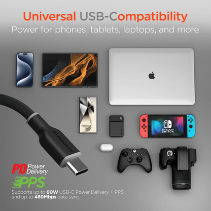 HyperGear Flexi PRO USB-C to USB-C Cable 4ft Jupiter Gear Home