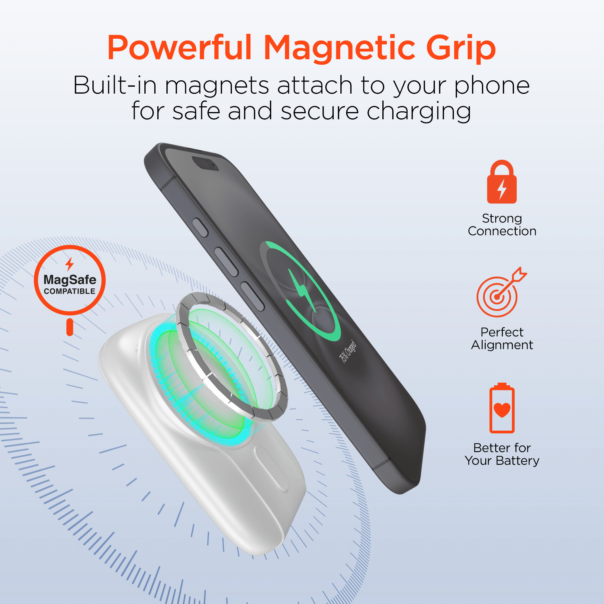 HyperGear Mag Grip Go 5000mAh Wireless Power Bank Jupiter Gear Home