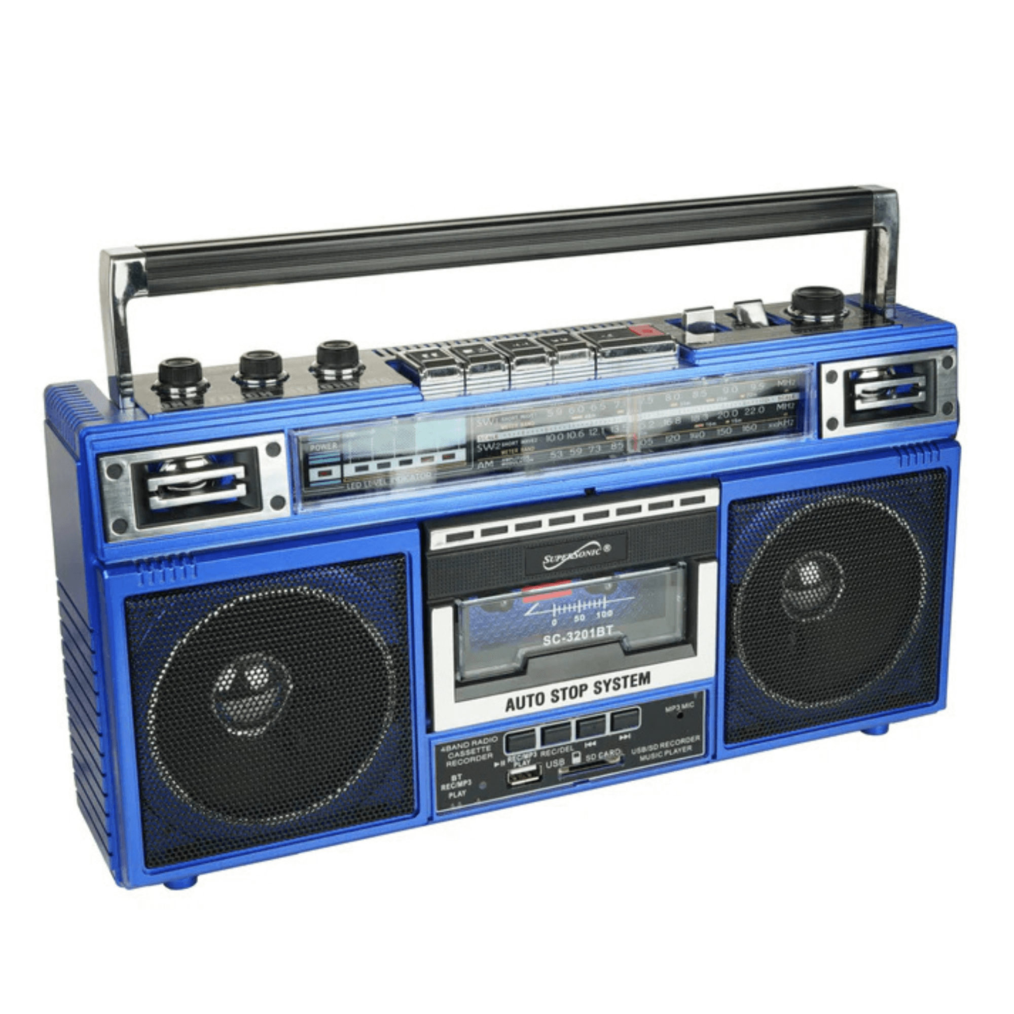 Supersonic 4 Band Bluetooth Radio &amp; Cassette Player + Cassette To Mp3 Converter Jupiter Gear Home