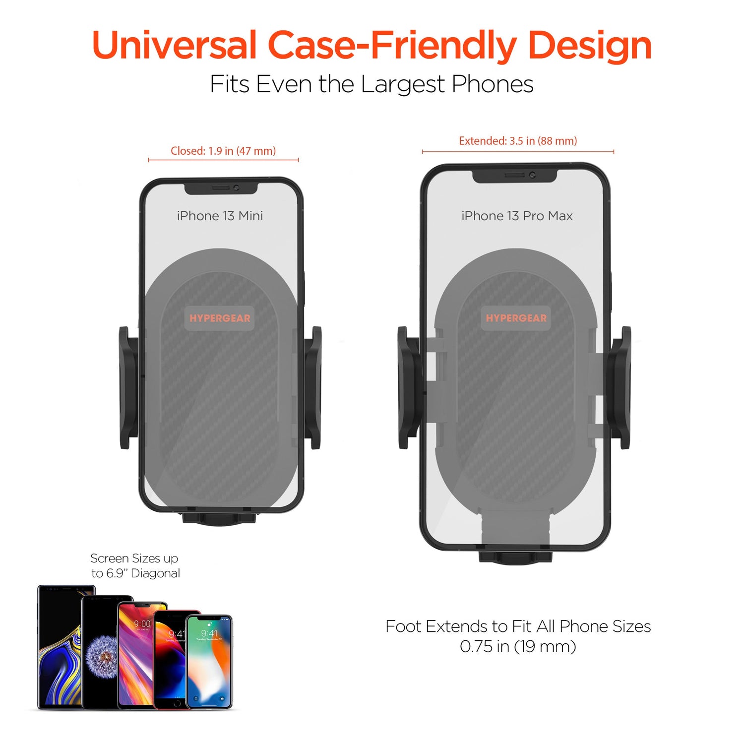 HyperGear Universal Cup Holder Flex Phone Mount w Rotatable Cradle Jupiter Gear Home