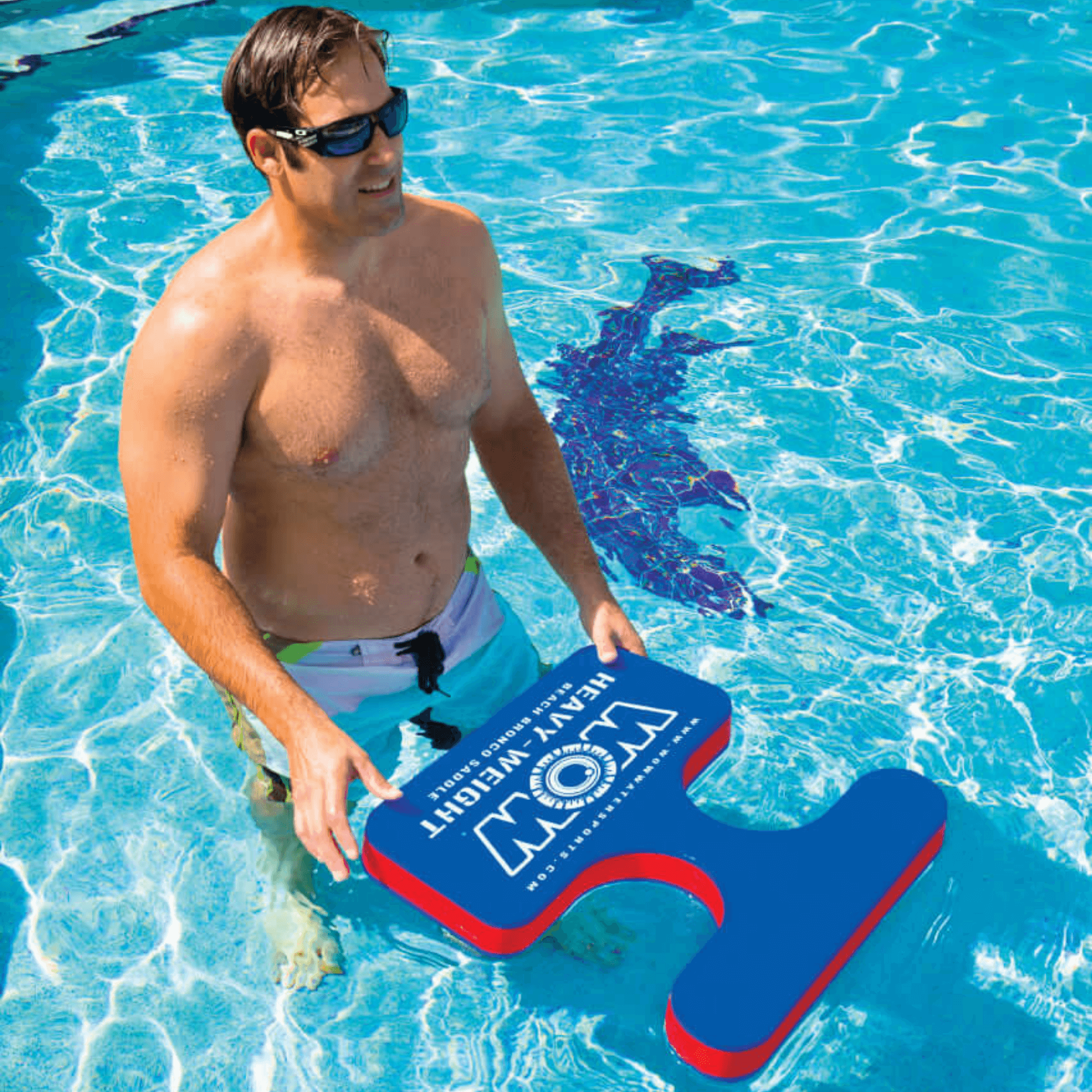 WOW Watersports Beach Bronco 1 Person Heavy Weight Floating Pool Seat Jupiter Gear Home