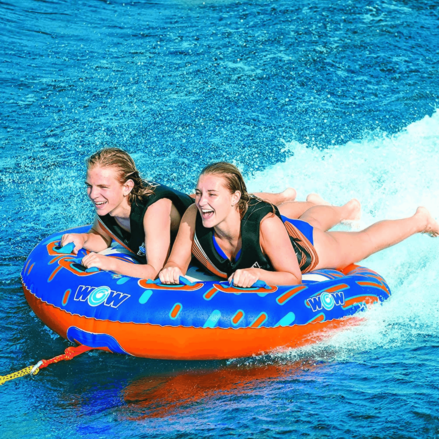 WOW Watersports Nova 2 Person Towable Deck Tube with Foam Handles Jupiter Gear Home