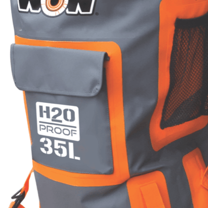 WOW Watersports H2O Proof Dry Backpack 35 Liter Orange Jupiter Gear Home