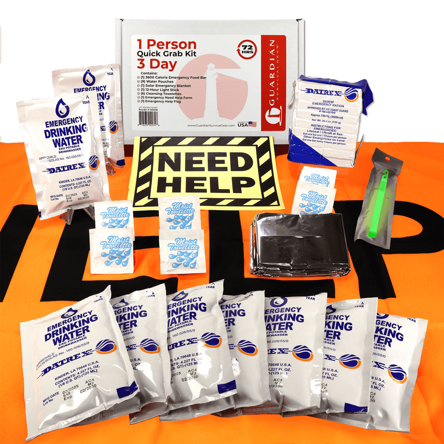 WSK 72-Hour Emergency Survival Grab Bag Kit Jupiter Gear Home
