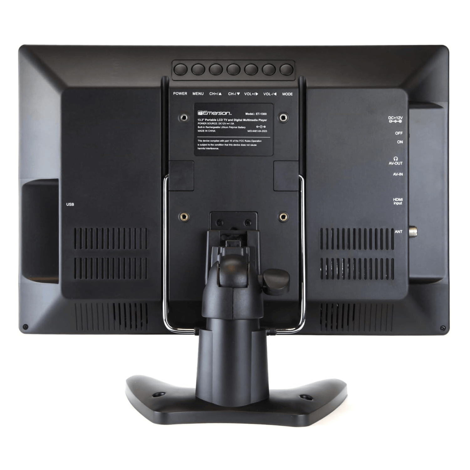 Emerson 13.3" Portable Rechargeable 12V ACDC TV - Refurbished Jupiter Gear Home
