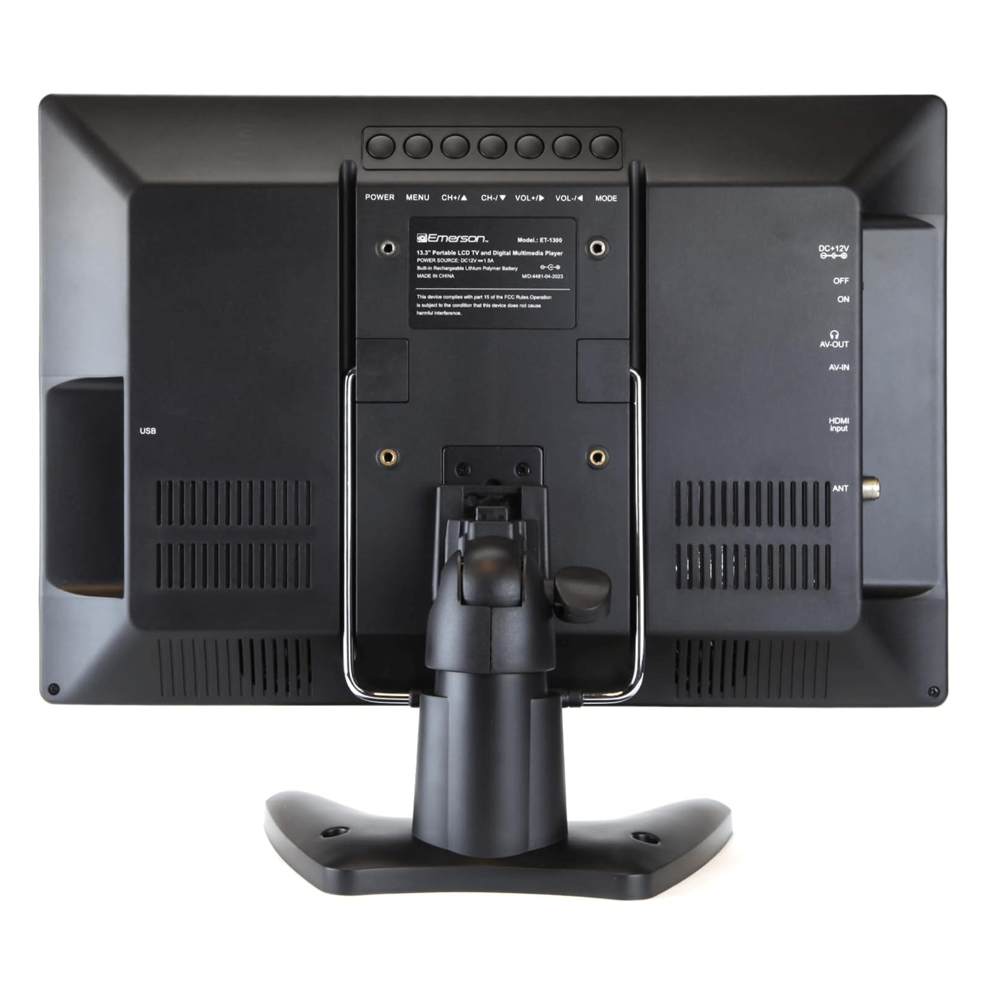 Emerson 13.3" Portable Rechargeable 12V ACDC TV - Refurbished Jupiter Gear Home