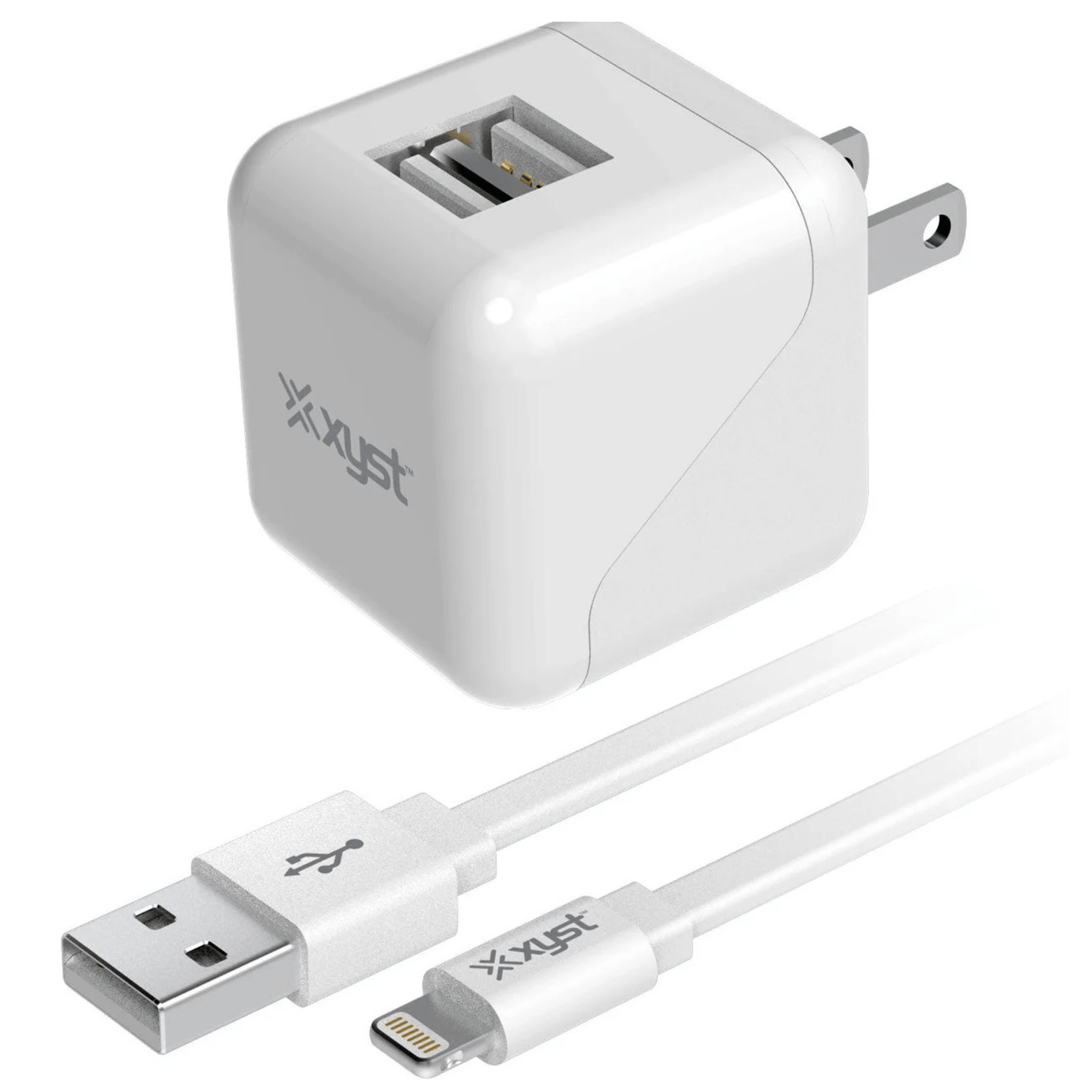Xyst 2.4-Amp Dual USB Wall Charger With 4Ft Lightning Cable Jupiter Gear Home