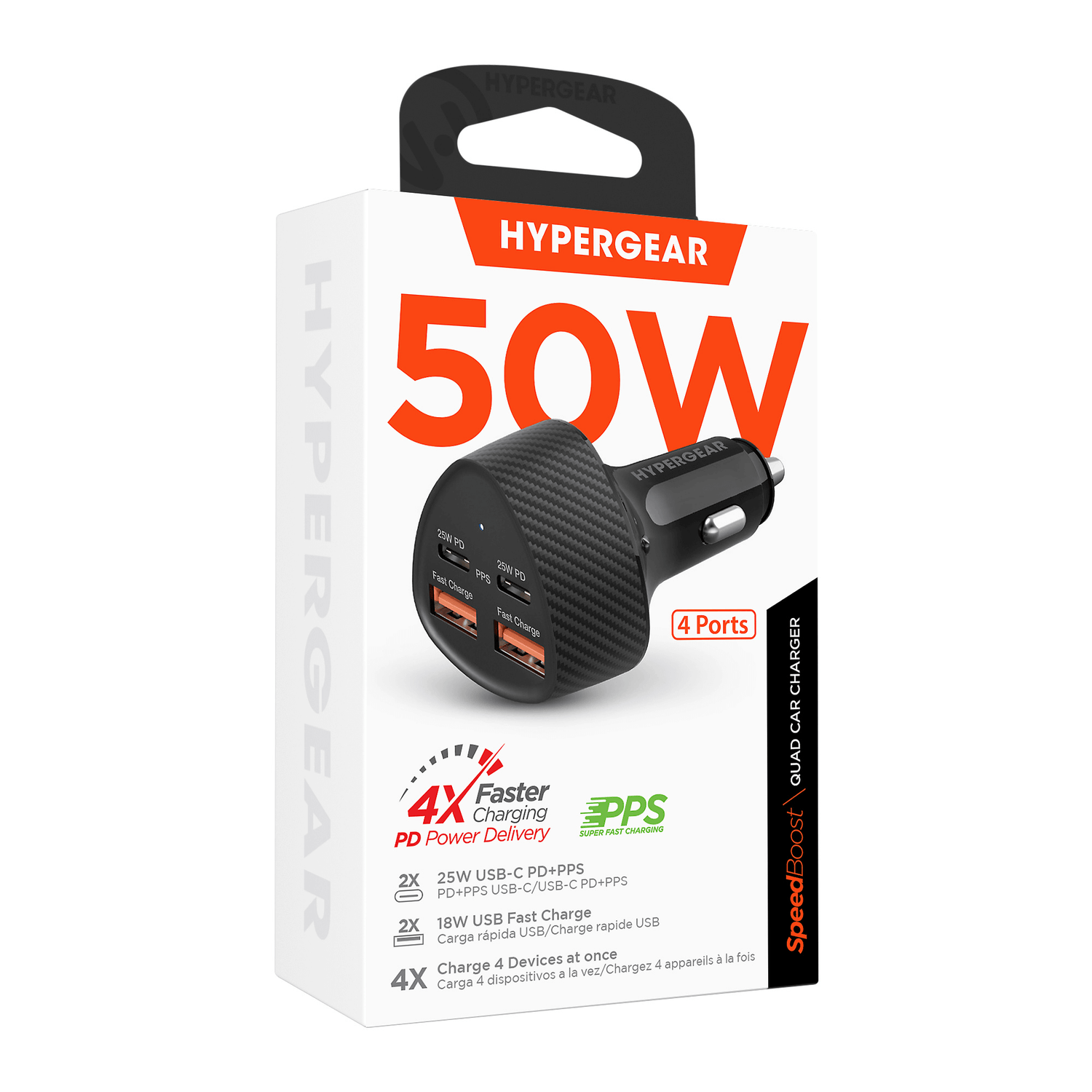 HyperGear Speedboost Quad PD Car Charger Jupiter Gear Home