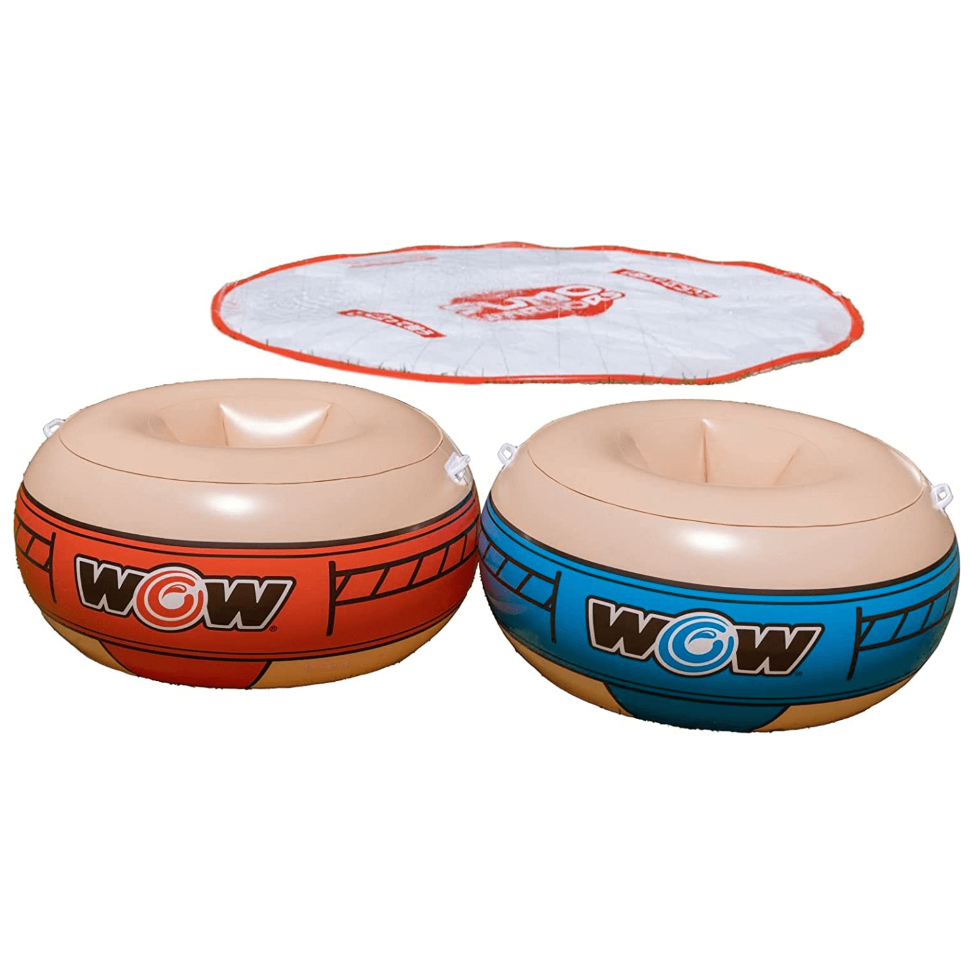 WOW Watersports 10ft Sumo Wrestling Spray Pad with 2 Sumo Belly-Bumpers Jupiter Gear Home