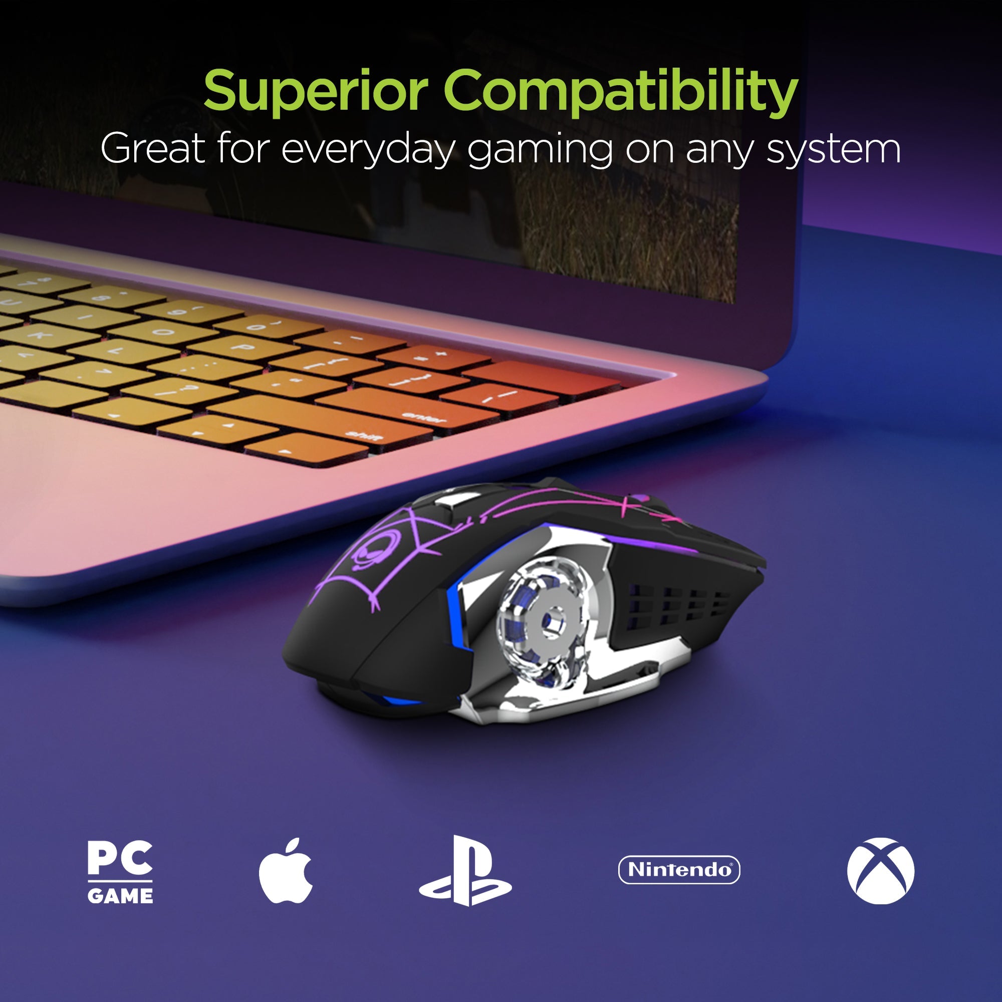 HyperGear Chromium Wireless Gaming Mouse for Extended Play Sessions Jupiter Gear Home