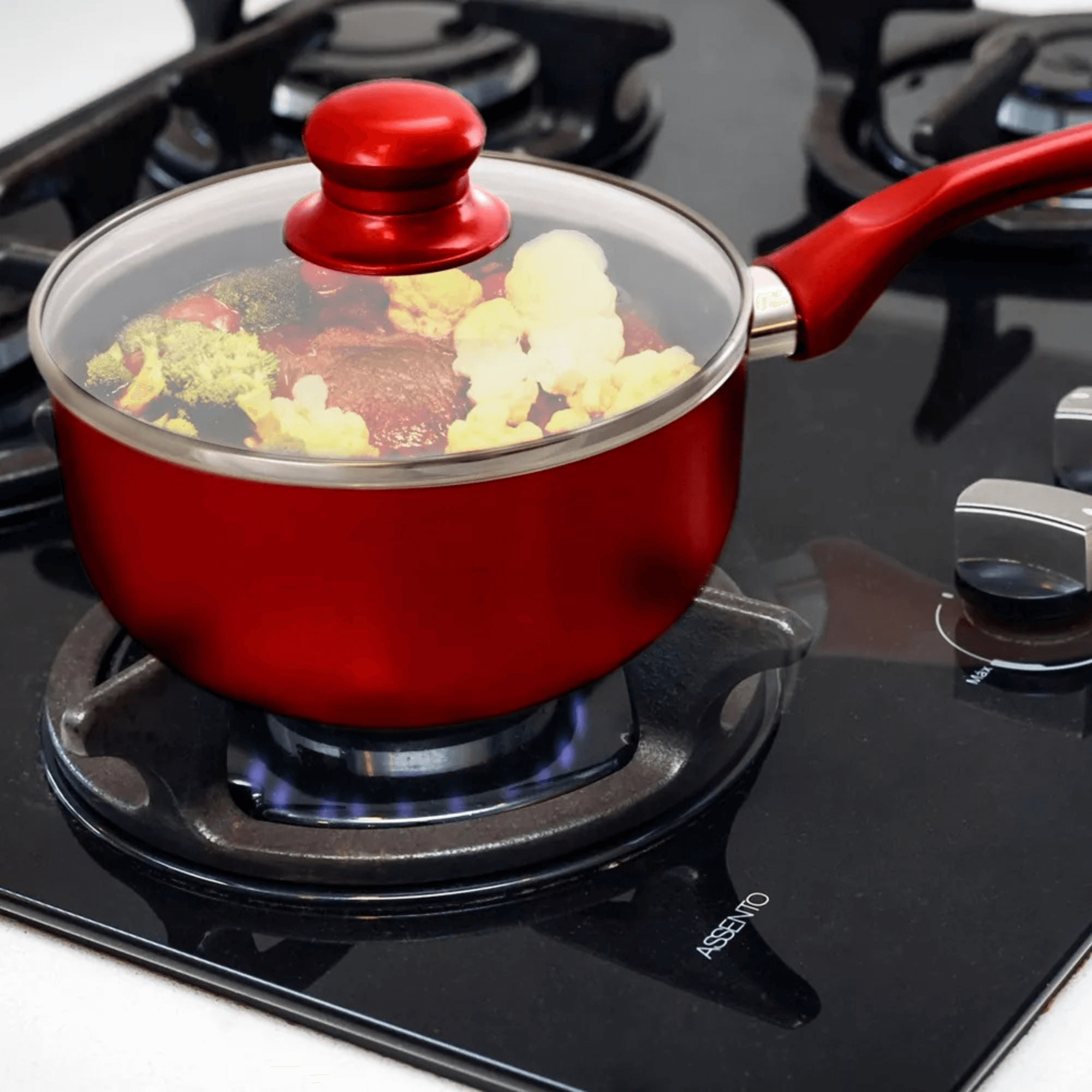 Better Chef 1.5Qt Ceramic-Coated Saucepan with Glass Lid Jupiter Gear Home