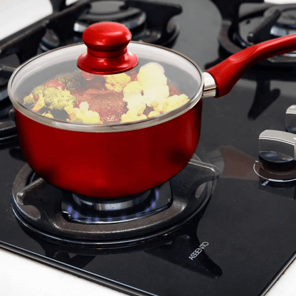 Better Chef 1.5Qt Ceramic-Coated Saucepan with Glass Lid Jupiter Gear Home
