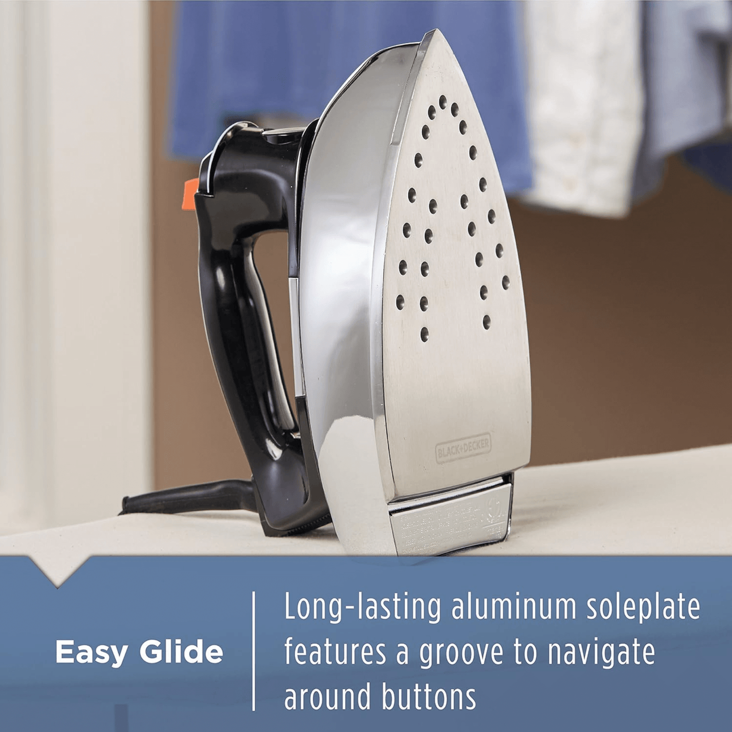 Black &amp; Decker Classic Auto-Shutoff Iron with Aluminum Soleplate Jupiter Gear Home