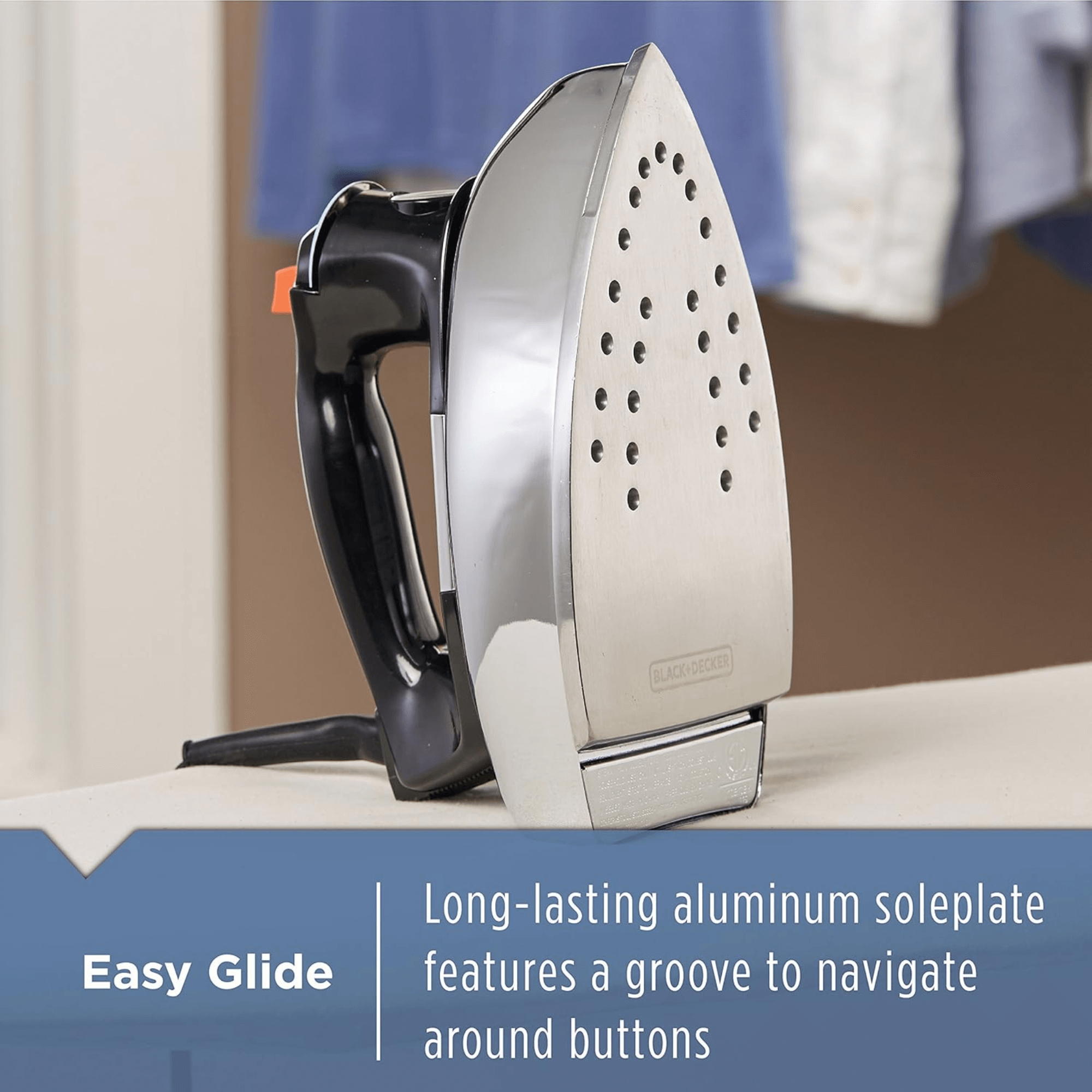 Black &amp; Decker Classic Auto-Shutoff Iron with Aluminum Soleplate Jupiter Gear Home