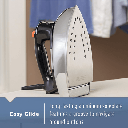 Black &amp; Decker Classic Auto-Shutoff Iron with Aluminum Soleplate Jupiter Gear Home