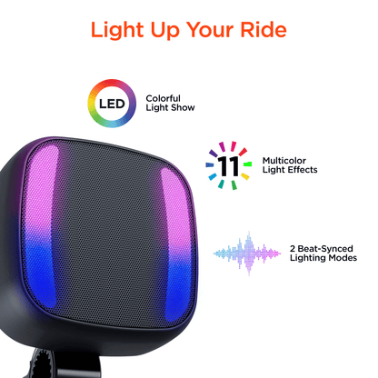 HyperGear Spin Cycle LED Wireless Bike Speaker Jupiter Gear Home