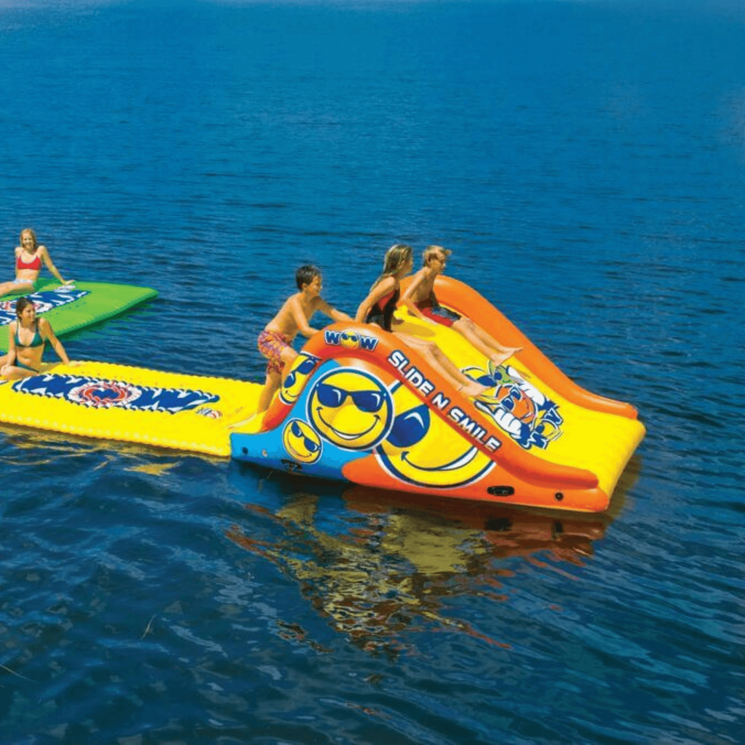 WOW Watersports Slide N Smile Floating 2 Lane Waterslide Jupiter Gear Home