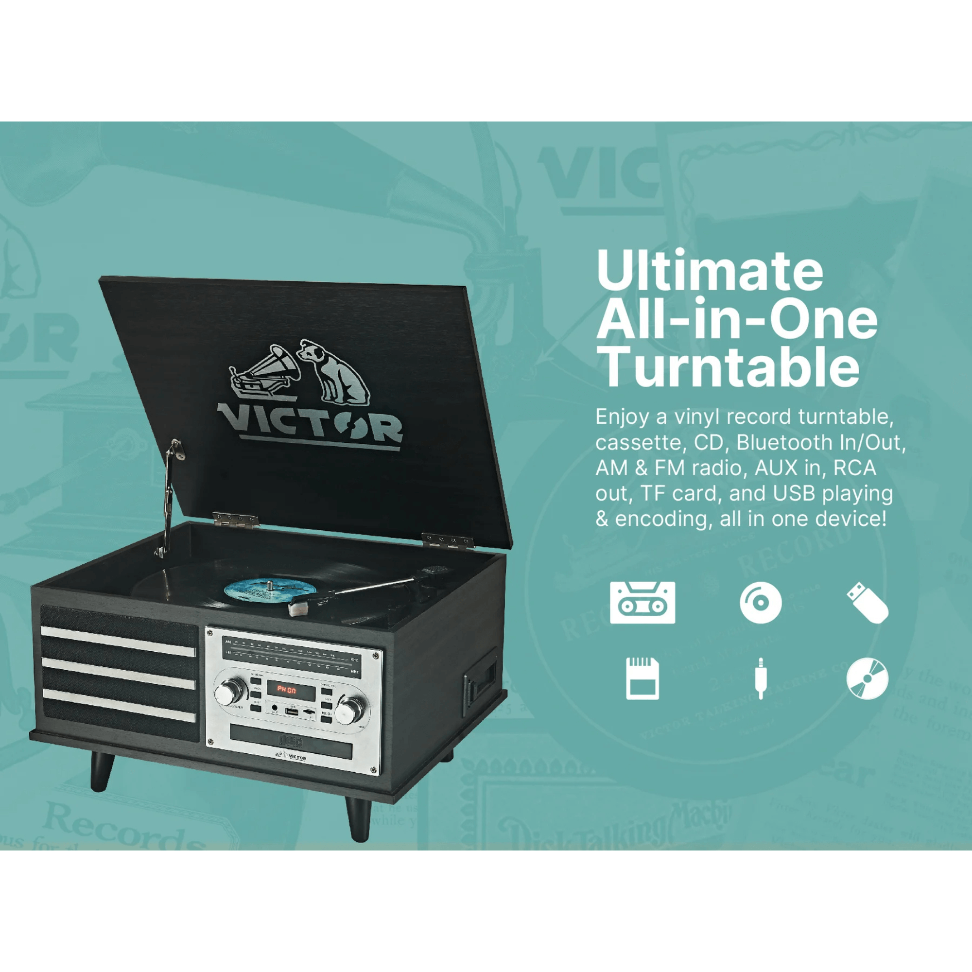 Victor Monroe 8-in-1 Music Center Jupiter Gear Home