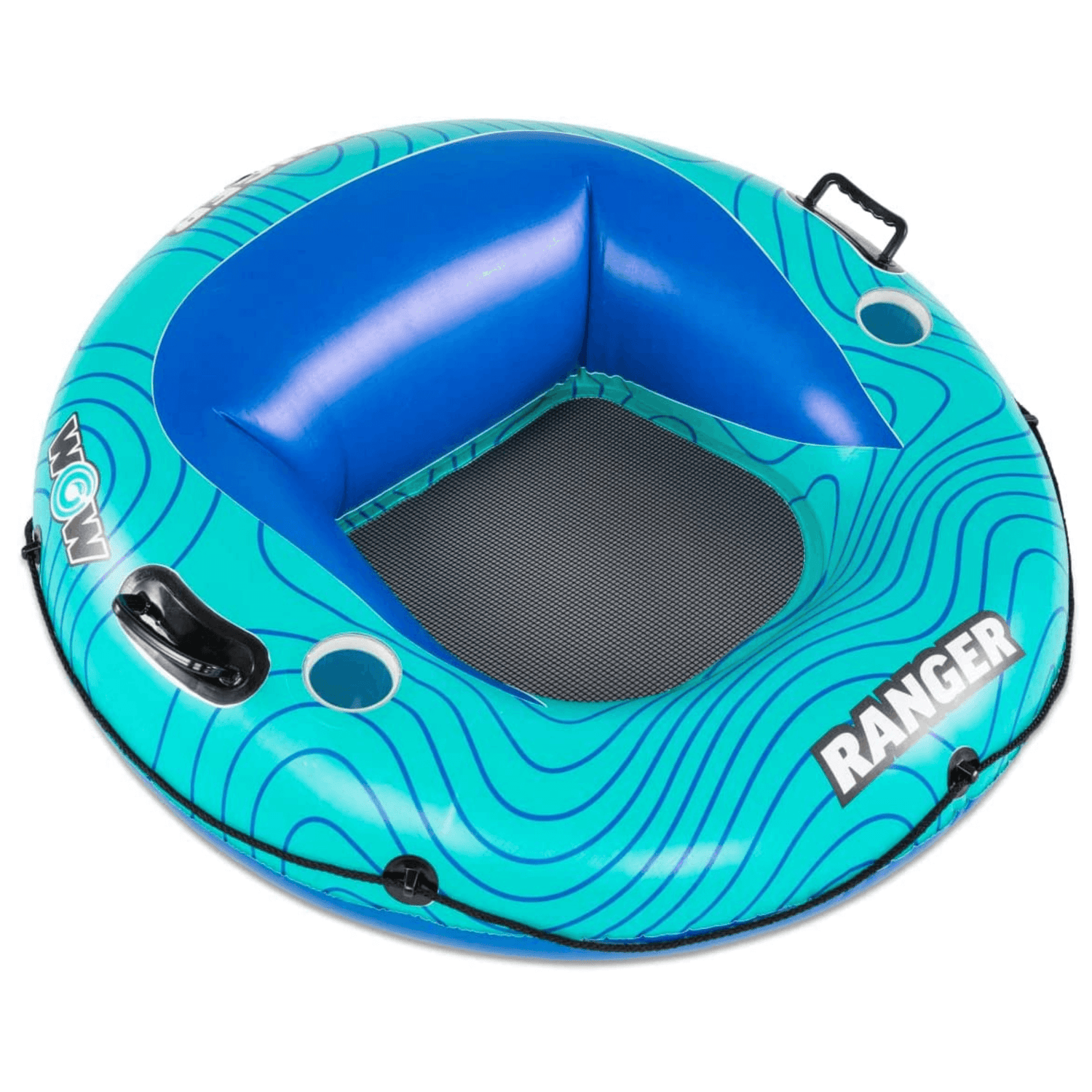 WOW Watersports Ranger 1-Person River Tube with Mesh Bottom and Cup Holder Jupiter Gear Home