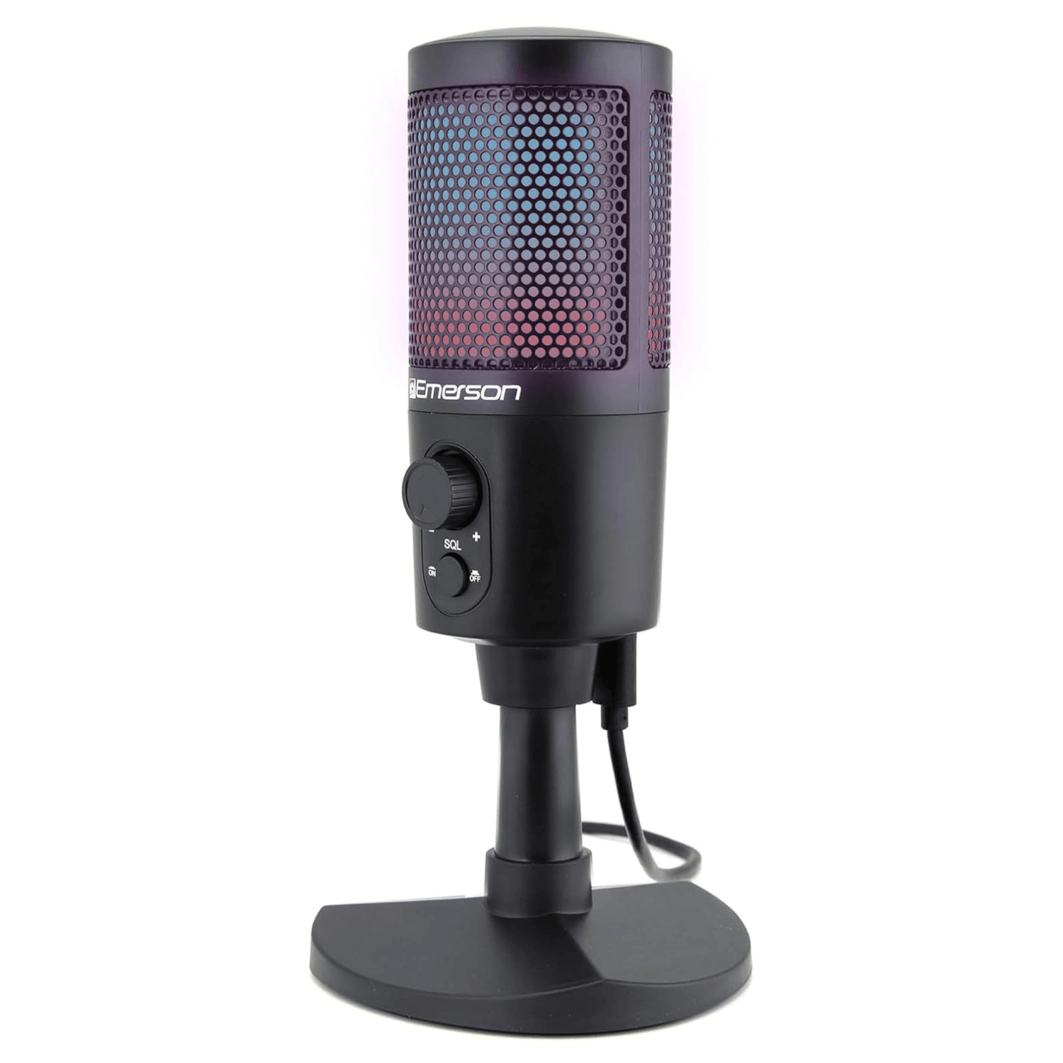 Emerson USB Gaming &amp; Streaming Microphone with RGB Lighting with Tap-to-Mute Jupiter Gear Home