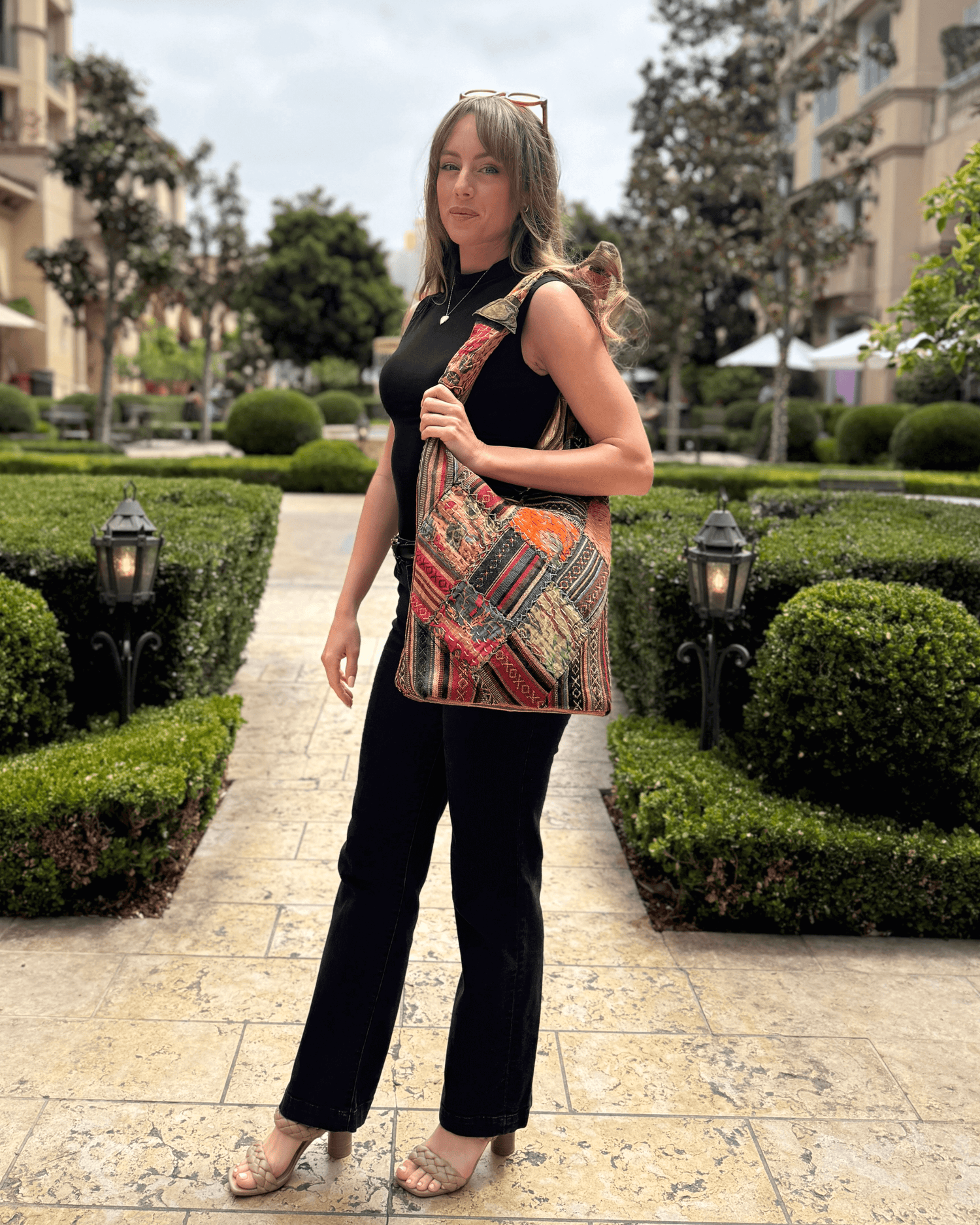 Kathmandu Collection Quilted Patchwork Hobo Bag Jupiter Gear Home