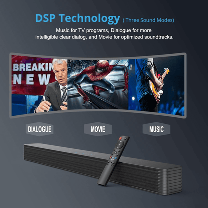Norcent KB2020 Black Mamba Series 32" 80W Bluetooth Sound Bar with Remote Option Jupiter Gear Home