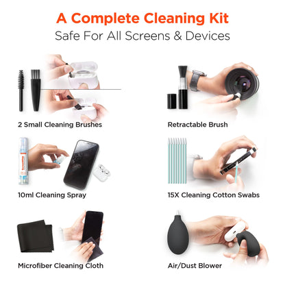 HyperGear ScreenWhiz 7-in-1 Complete Tech Cleaning Kit Jupiter Gear Home