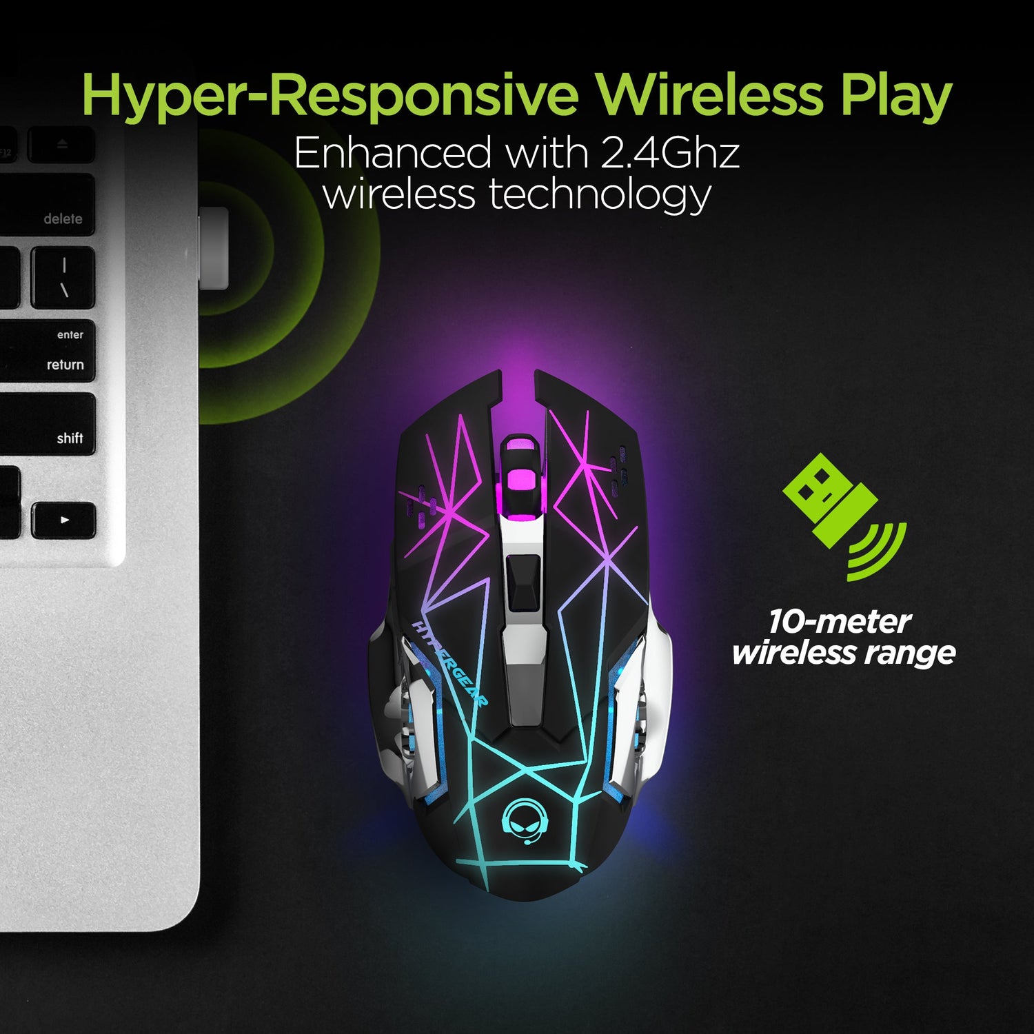 HyperGear Chromium Wireless Gaming Mouse for Extended Play Sessions Jupiter Gear Home