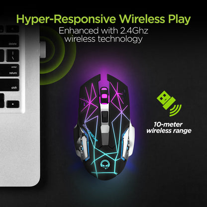 HyperGear Chromium Wireless Gaming Mouse for Extended Play Sessions Jupiter Gear Home