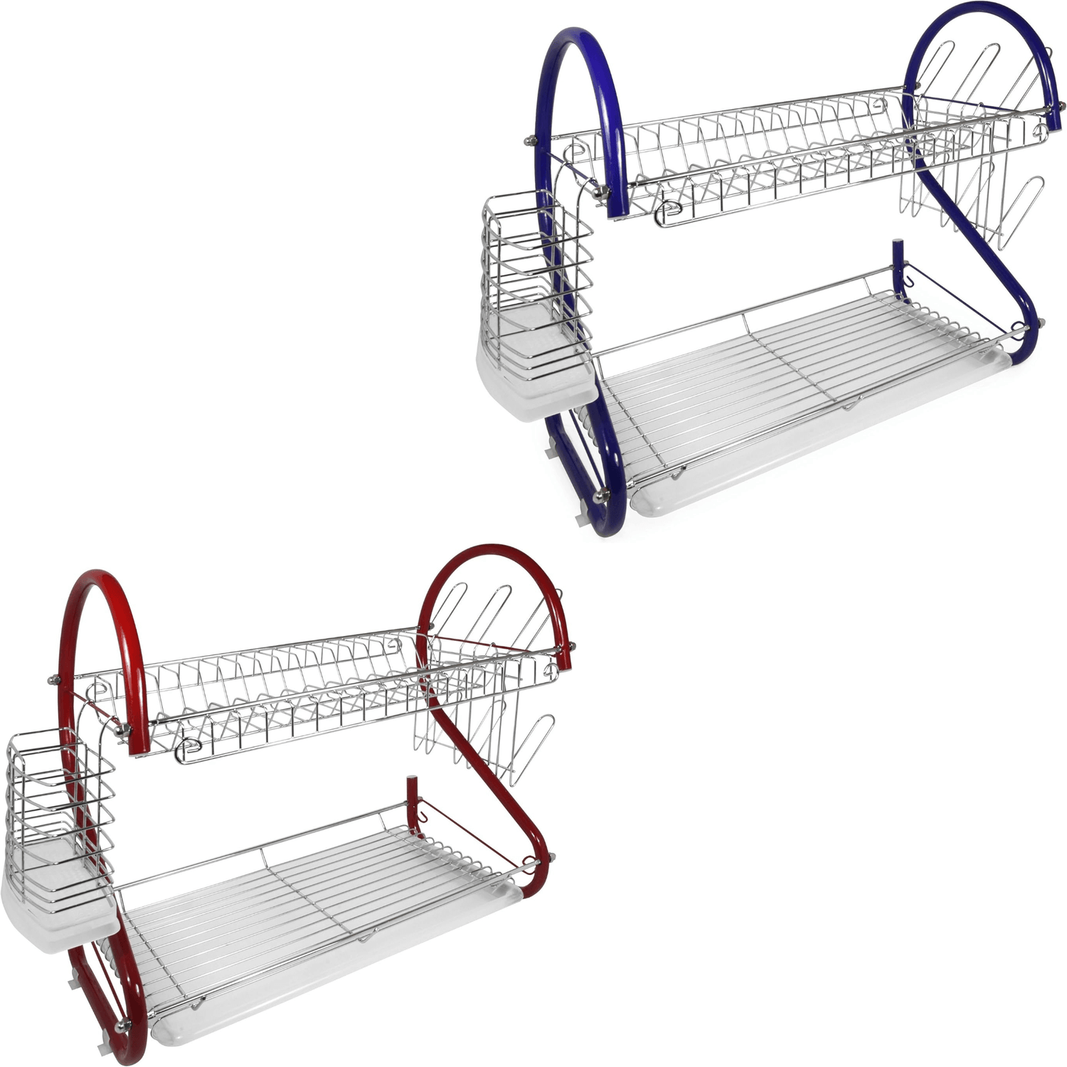 Better Chef 22" 2-Level Colored-Chrome-Plated S-Shaped Dish Rack Jupiter Gear Home