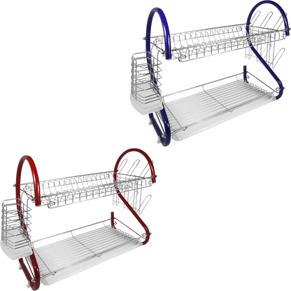 Better Chef 22" 2-Level Colored-Chrome-Plated S-Shaped Dish Rack Jupiter Gear Home