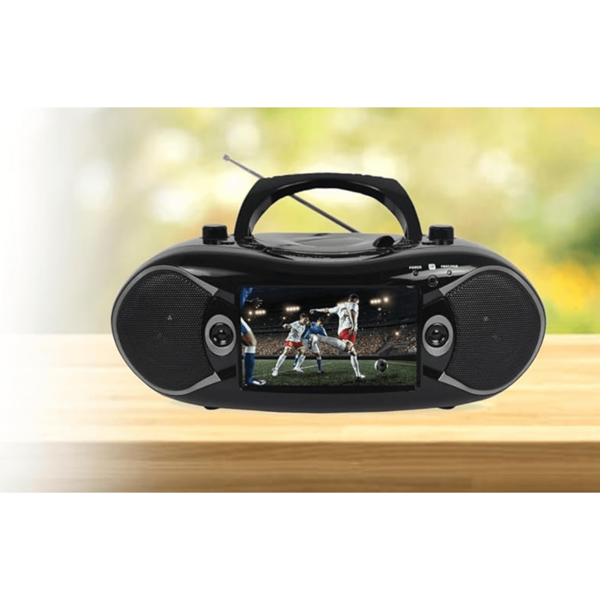 Emerson 7" Bluetooth TV DVD Boombox Black - Refurbished Jupiter Gear Home