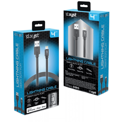 Xyst Charge and Sync USB to Lightning Flat Cable 4Ft Jupiter Gear Home