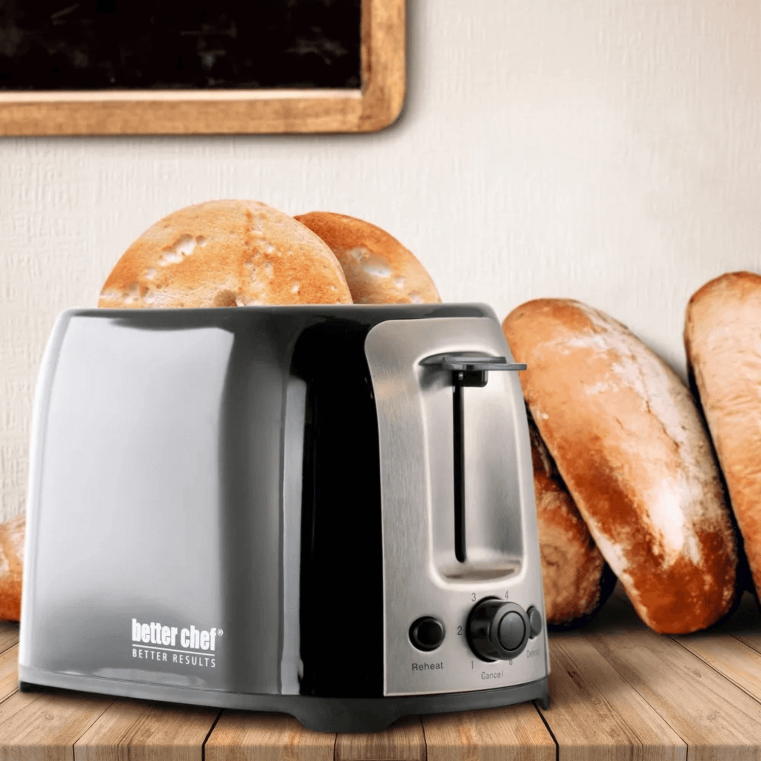 Better Chef Deluxe Cool Touch Wide-Slot 2-Slice Toaster with Stainless Accents Jupiter Gear Home