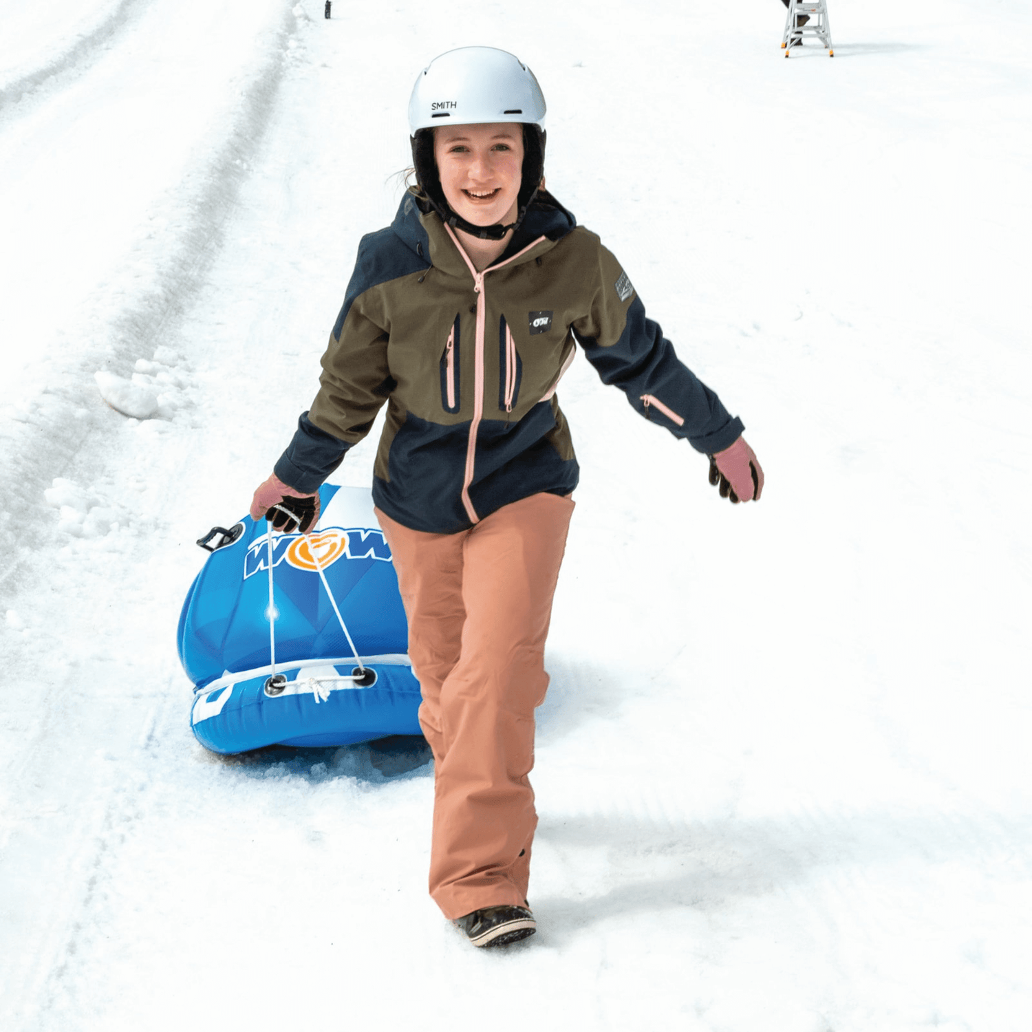 WOW Watersports Snow Tube Bobsled for Kids and Adults w Front Snow Shield Jupiter Gear Home