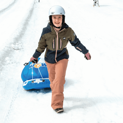 WOW Watersports Snow Tube Bobsled for Kids and Adults w Front Snow Shield Jupiter Gear Home