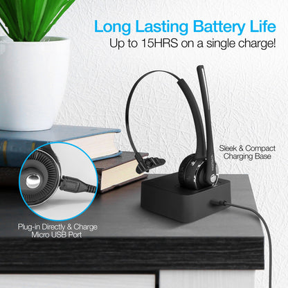 Naztech N980 BT Over-the-Head Headset w Base Jupiter Gear Home