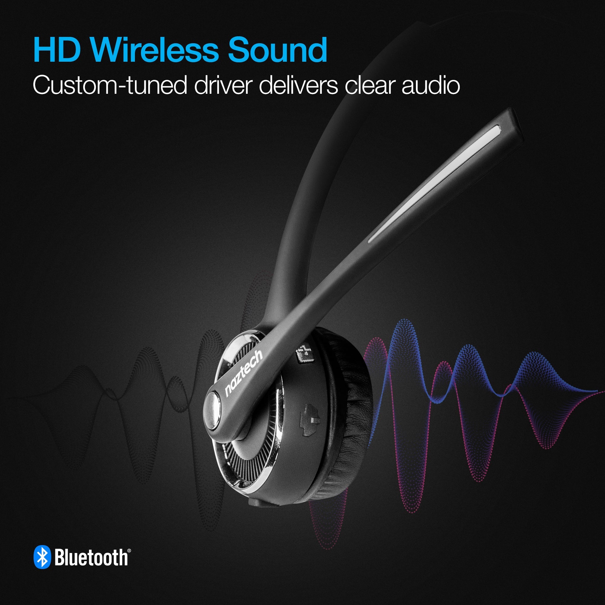 Naztech N980 BT Over-the-Head Headset w Base Jupiter Gear Home