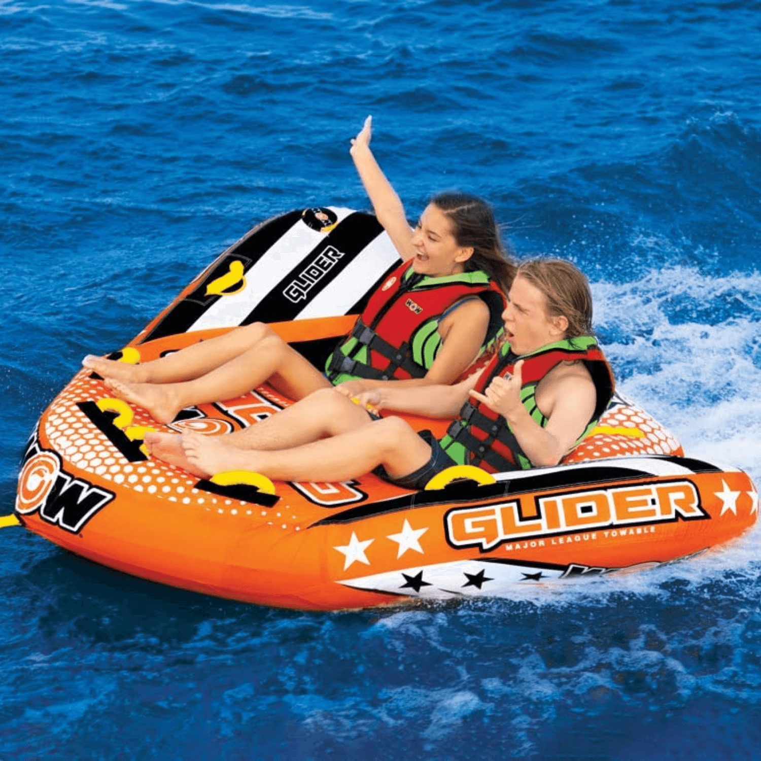 WOW Waterports Glider 2 Person 2P Towable with Flex Seating Jupiter Gear Home