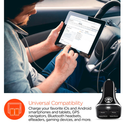 HyperGear Quad USB 6.8A Car Charger Jupiter Gear Home