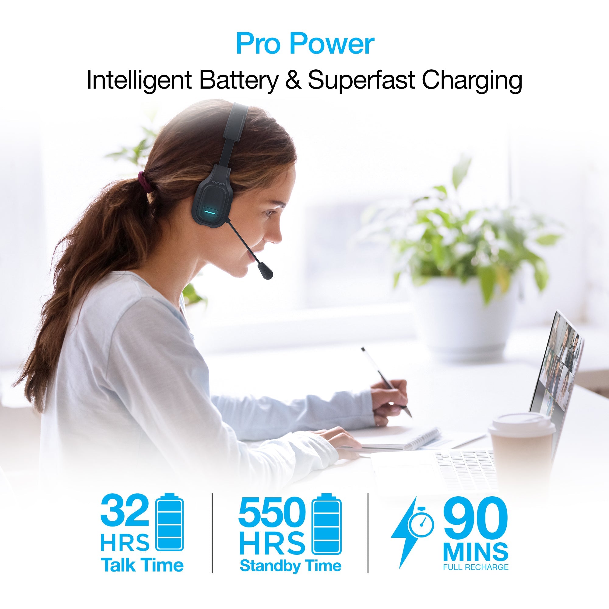 Naztech NXT-700 Xtreme Noise Cancelling Headset for Home Use Jupiter Gear Home