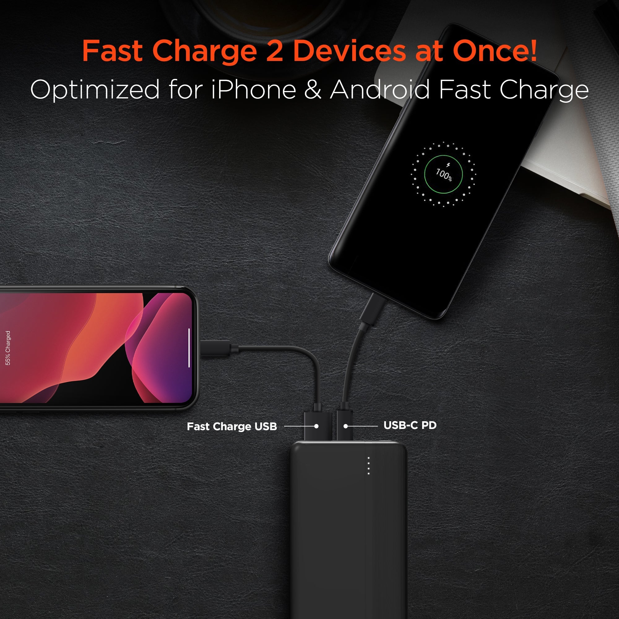 HyperGear 10000mAh 20W PD + USB Power Bank Jupiter Gear Home