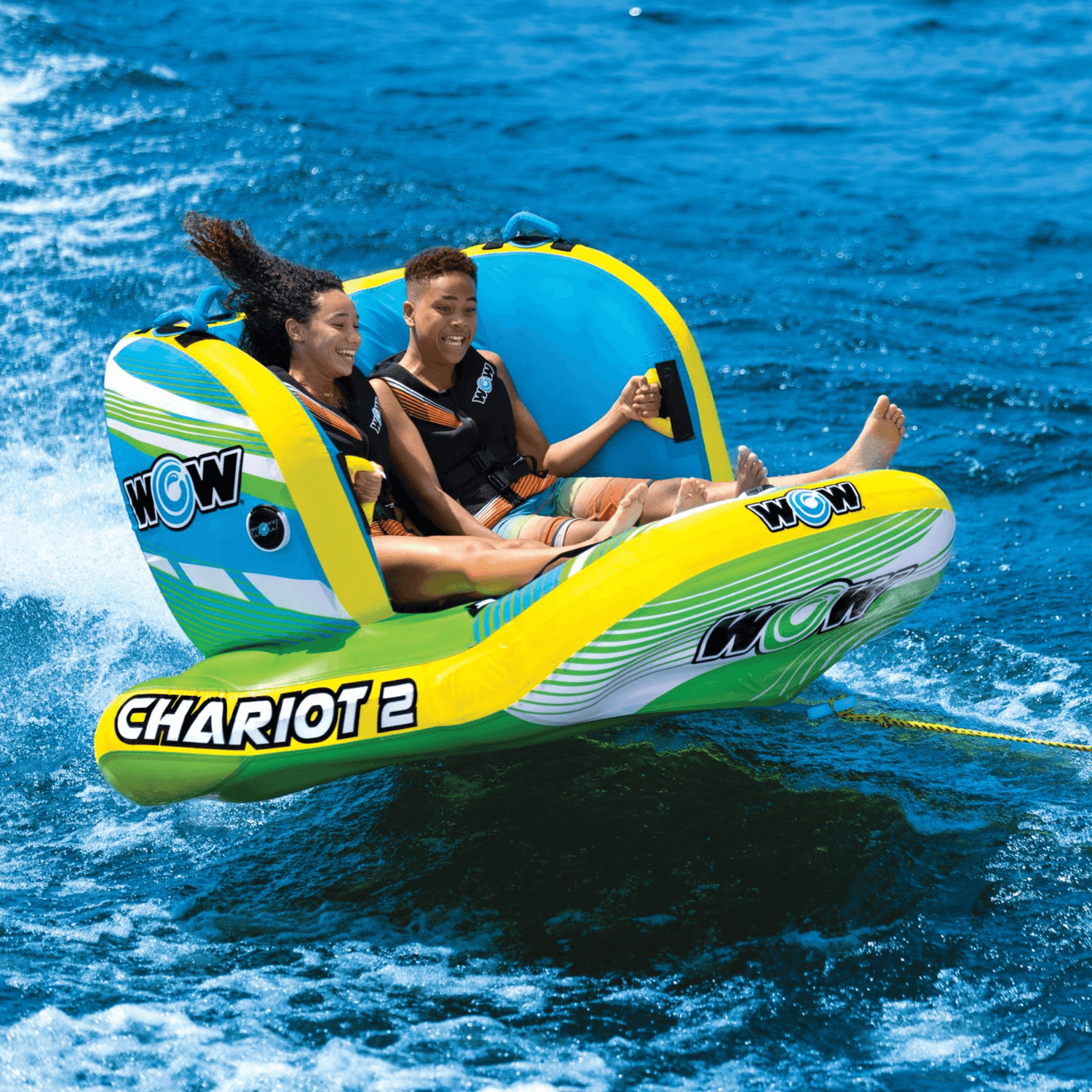 WOW Watersports Chariot 2-Person Towable w Front and Back Tow Points Jupiter Gear Home