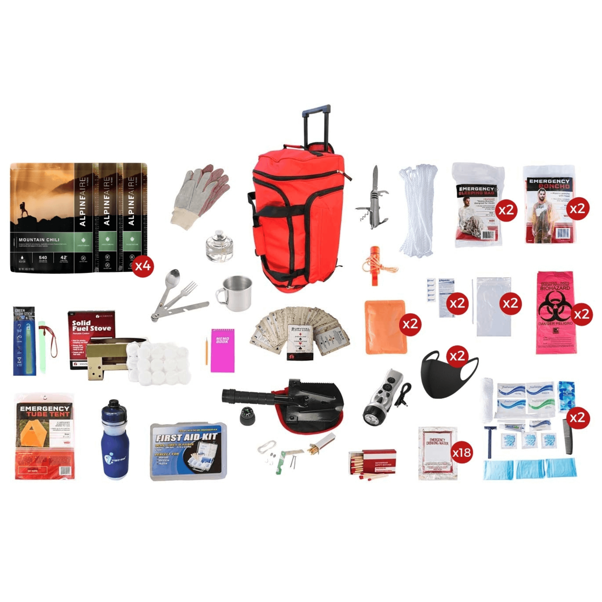 WSK 14-Day Deluxe Food Storage Emergency Survival Kit with Rolling Bag Jupiter Gear Home