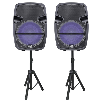 Naxa Dual 15" Bluetooth TWS Party Speakers - Refurbished Jupiter Gear Home
