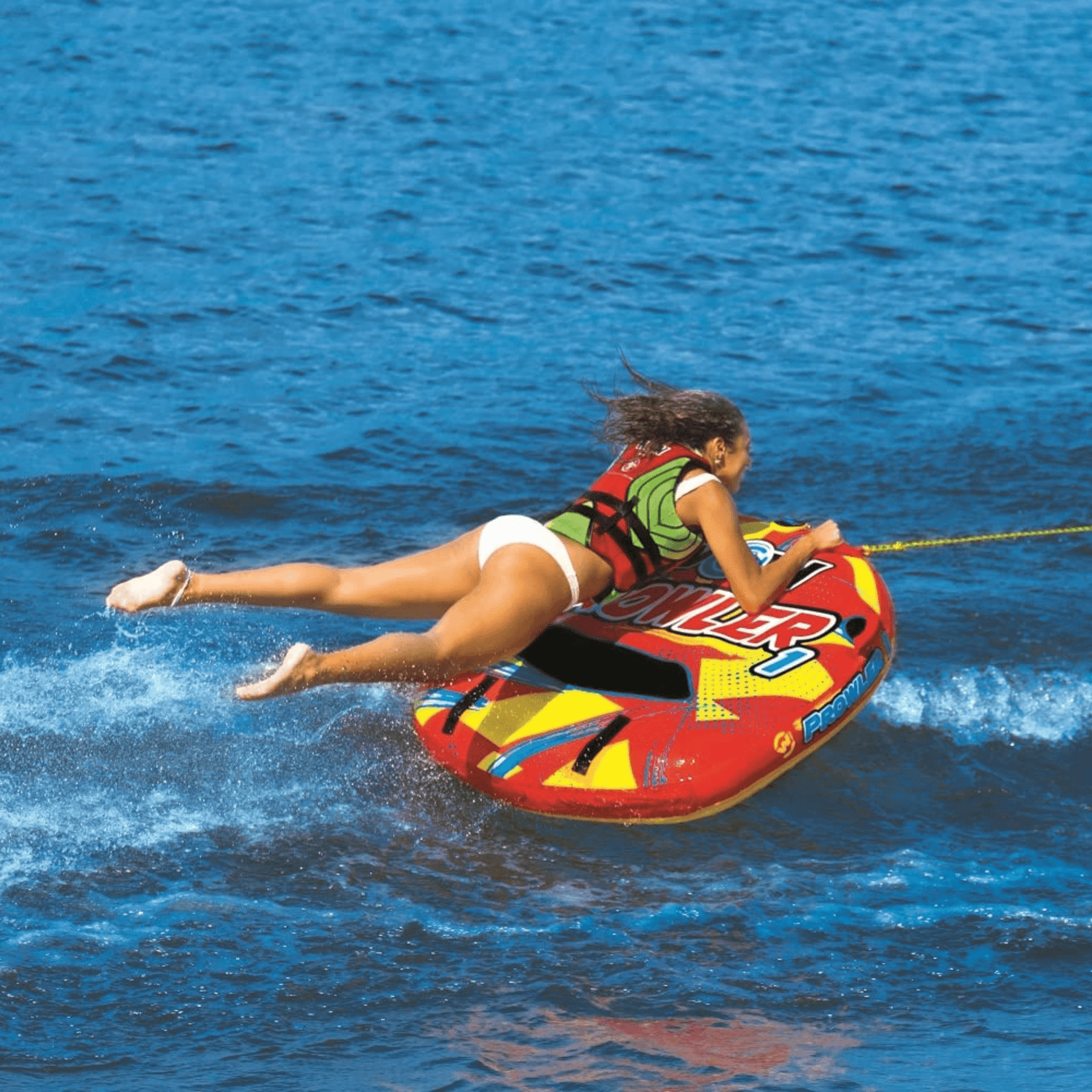 WOW Watersports Prowler Towable 1 Person Starter Kit w 12V Pump Jupiter Gear Home