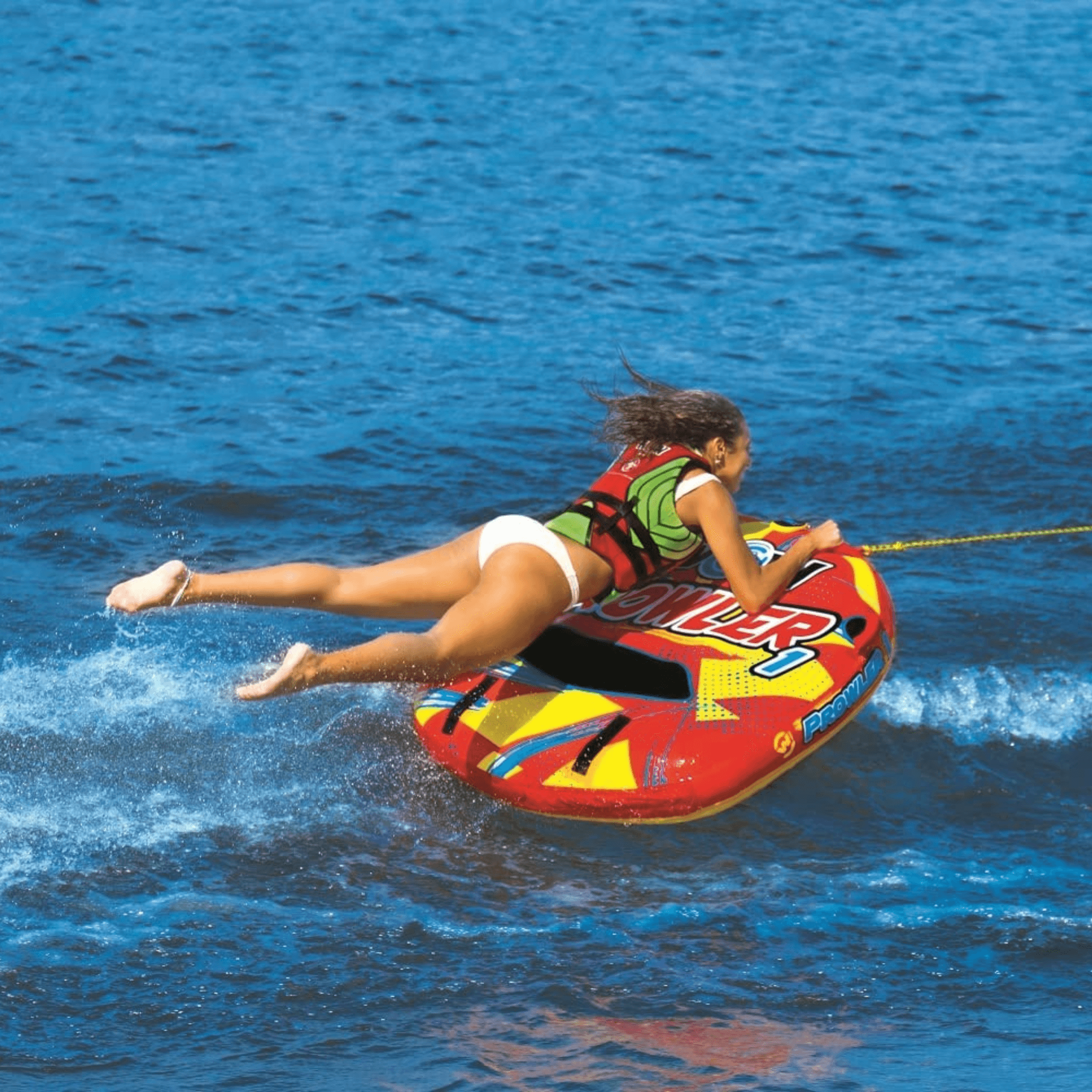 WOW Watersports Prowler Towable 1 Person Starter Kit w 12V Pump Jupiter Gear Home