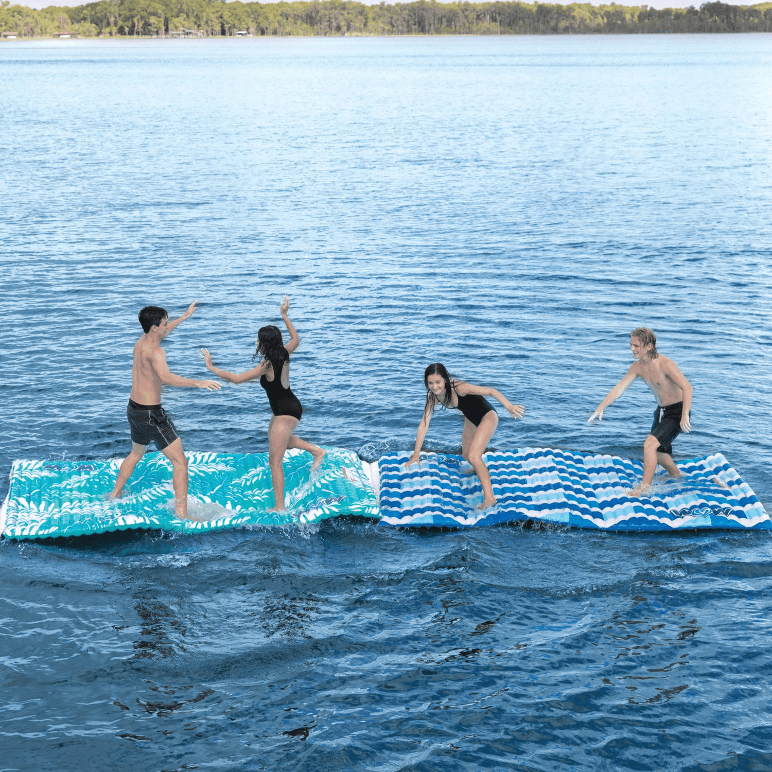 WOW Watersports Teal Palm Leaves Water Walkway Jupiter Gear Home