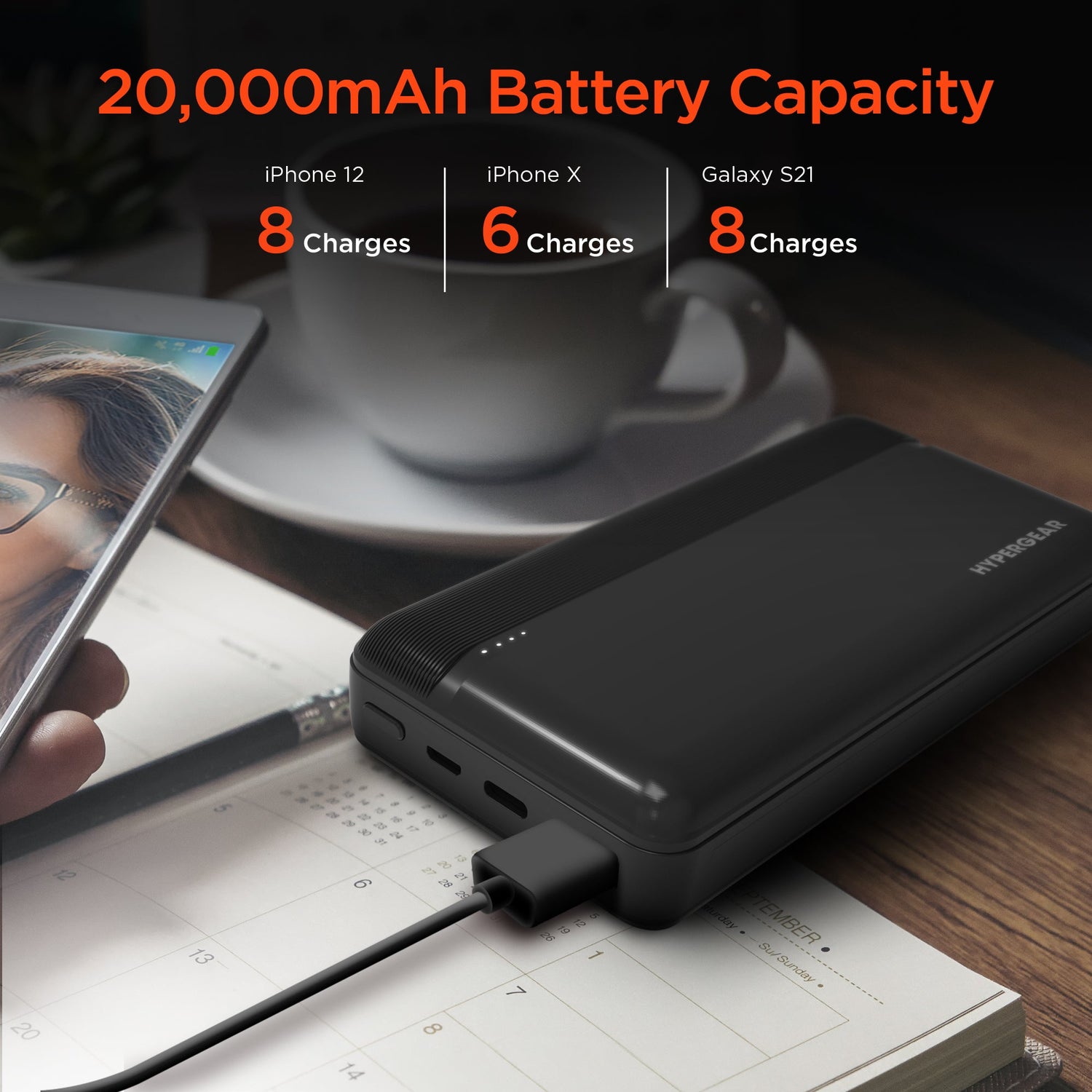 HyperGear 20000mAh 20W PD + USB Power Bank Jupiter Gear Home