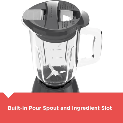 Black &amp; Decker 10-Speed 700W 4-Blade Countertop Glass Jar Blender Jupiter Gear Home